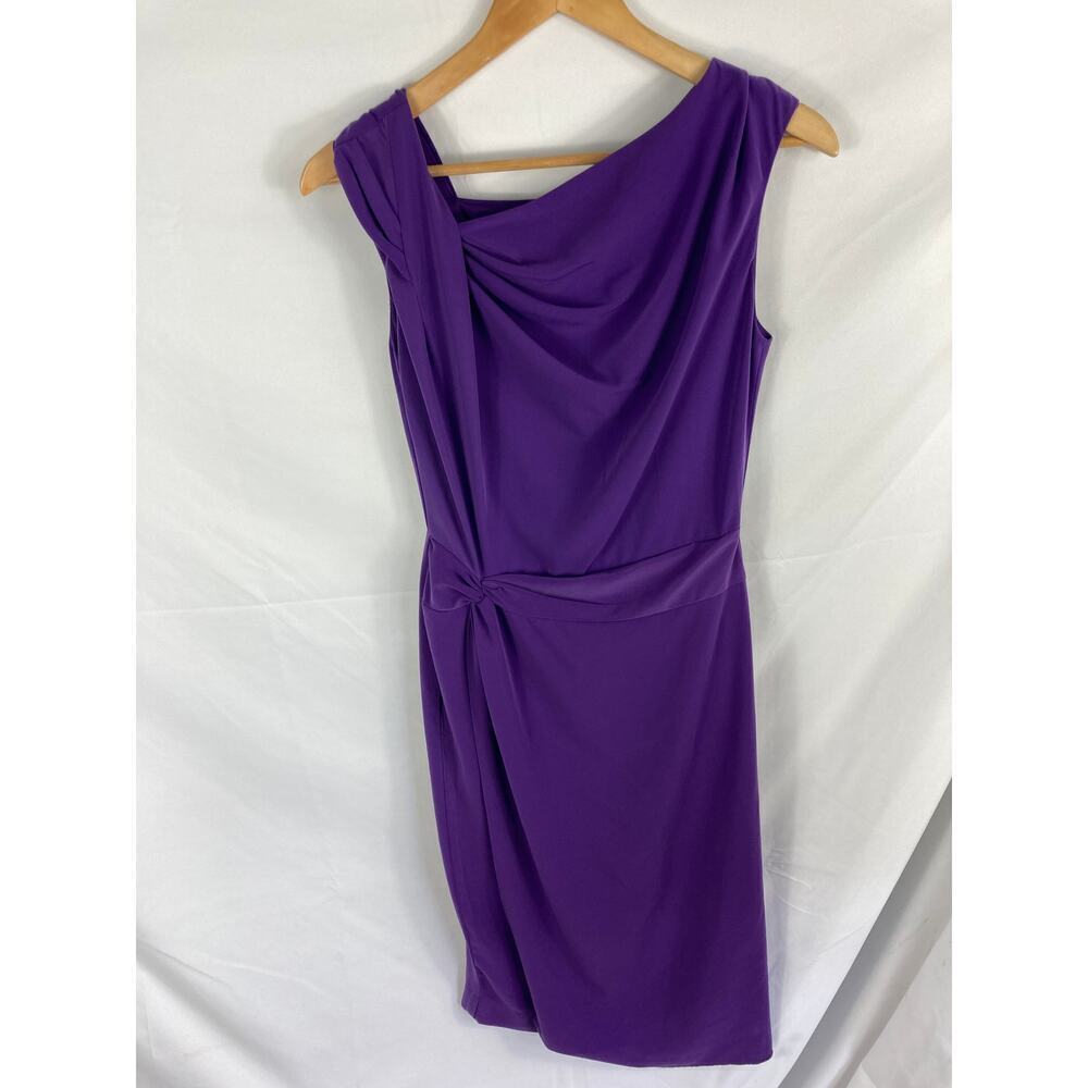 Eva Mendes New York & Company Purple Gathered Dress Size 4